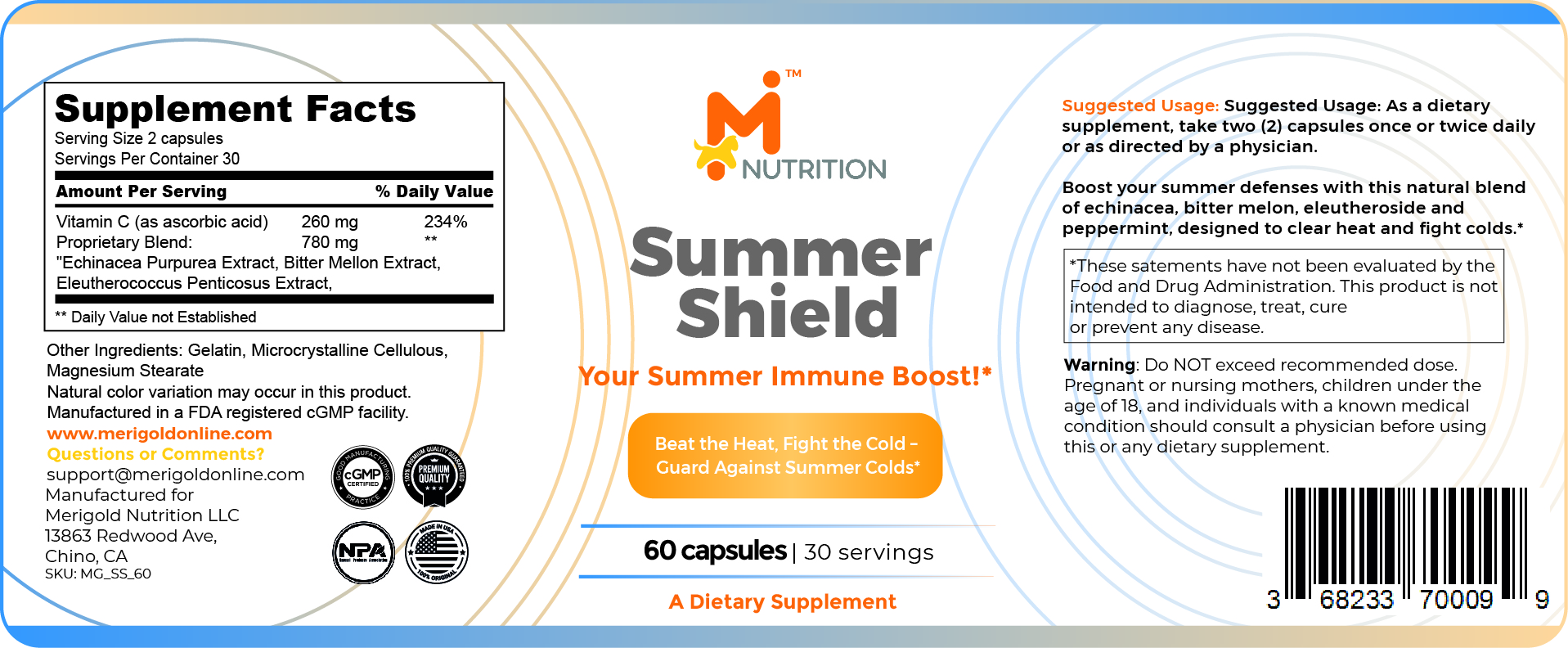 Summer Shield label