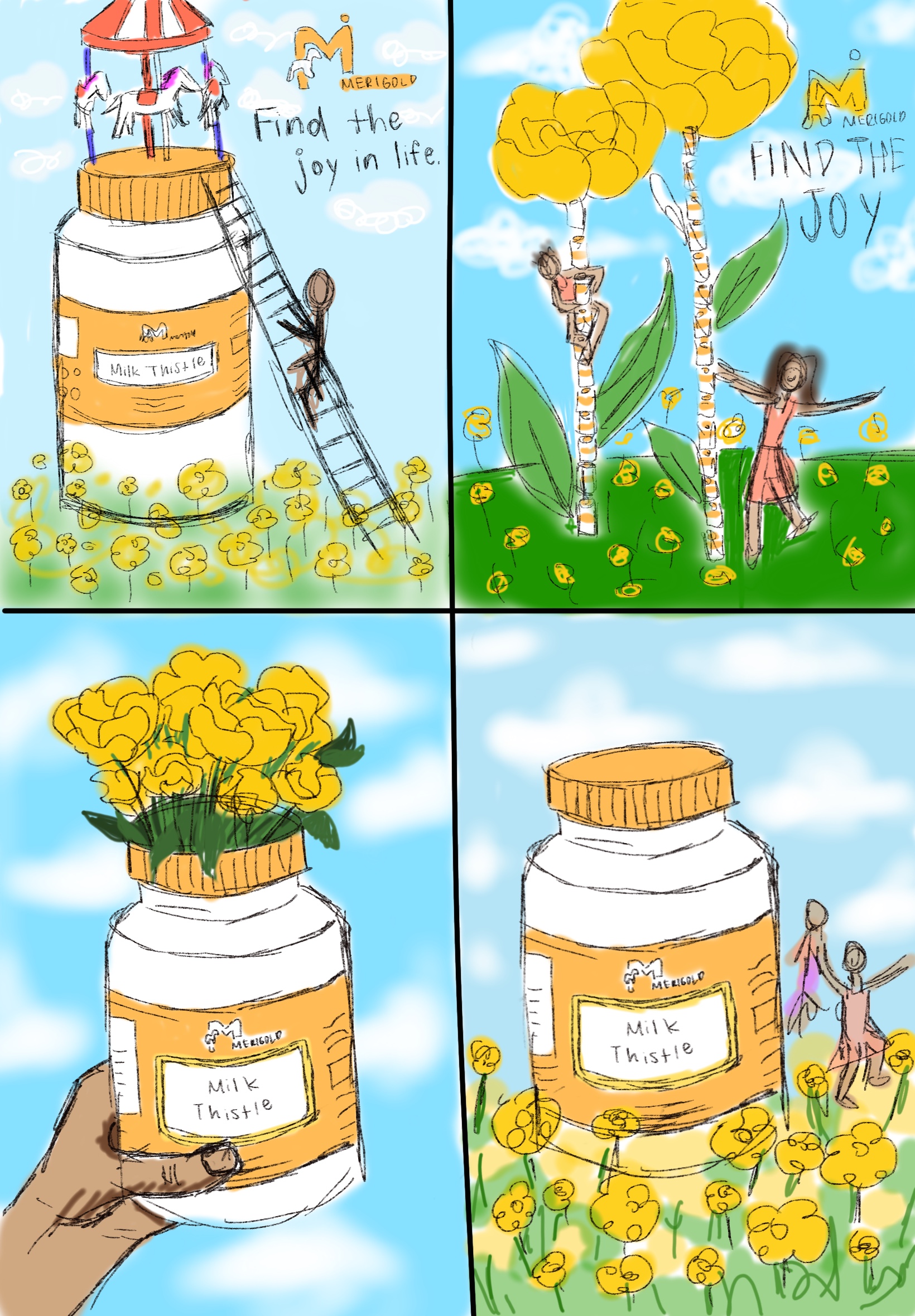 Marketing poster sketches