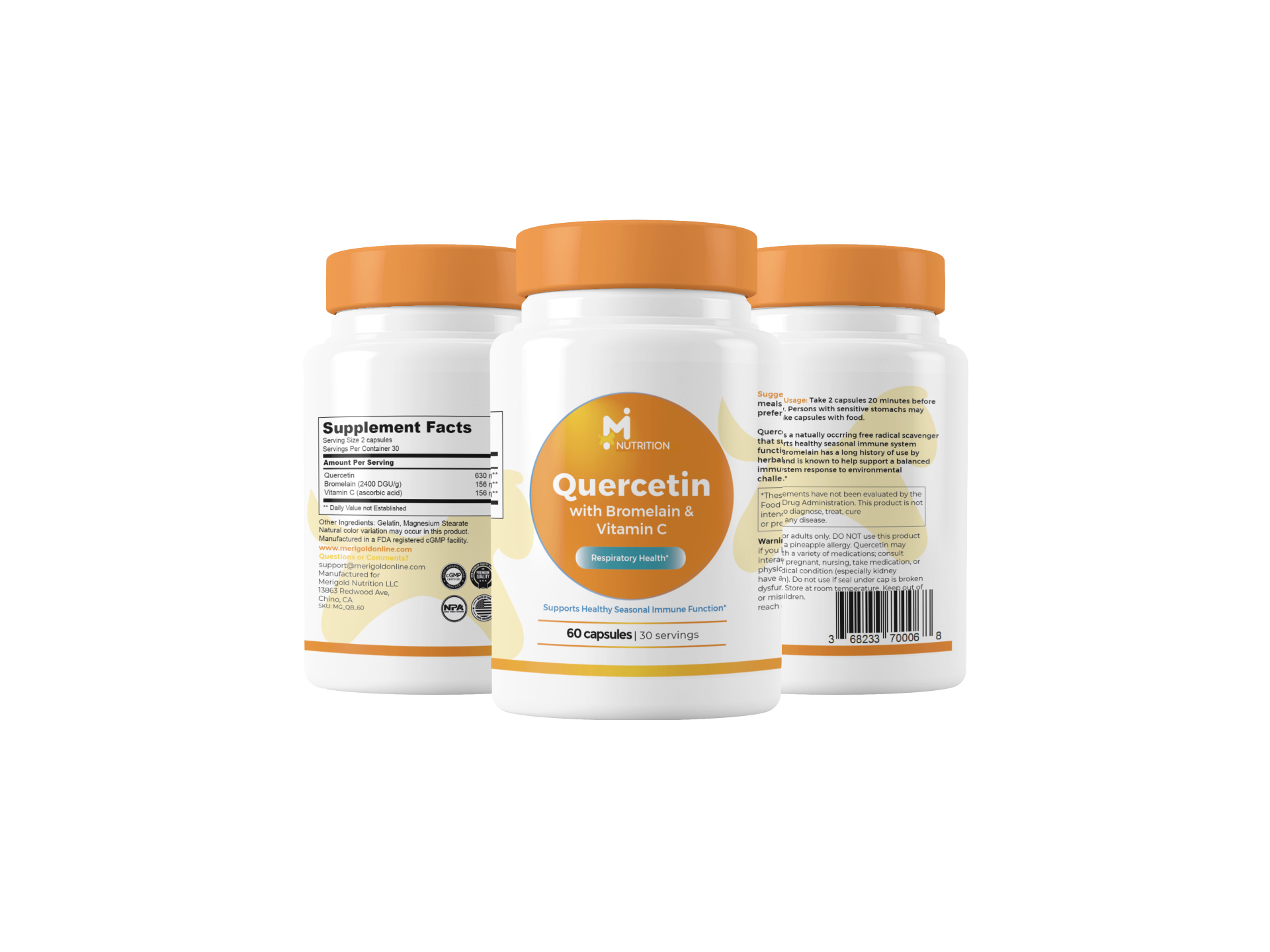 Quercetin bottle mockup