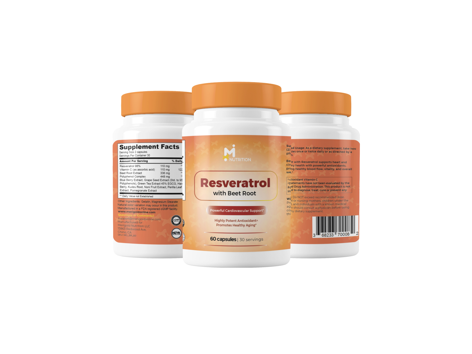 Resveratrol bottle mockup
