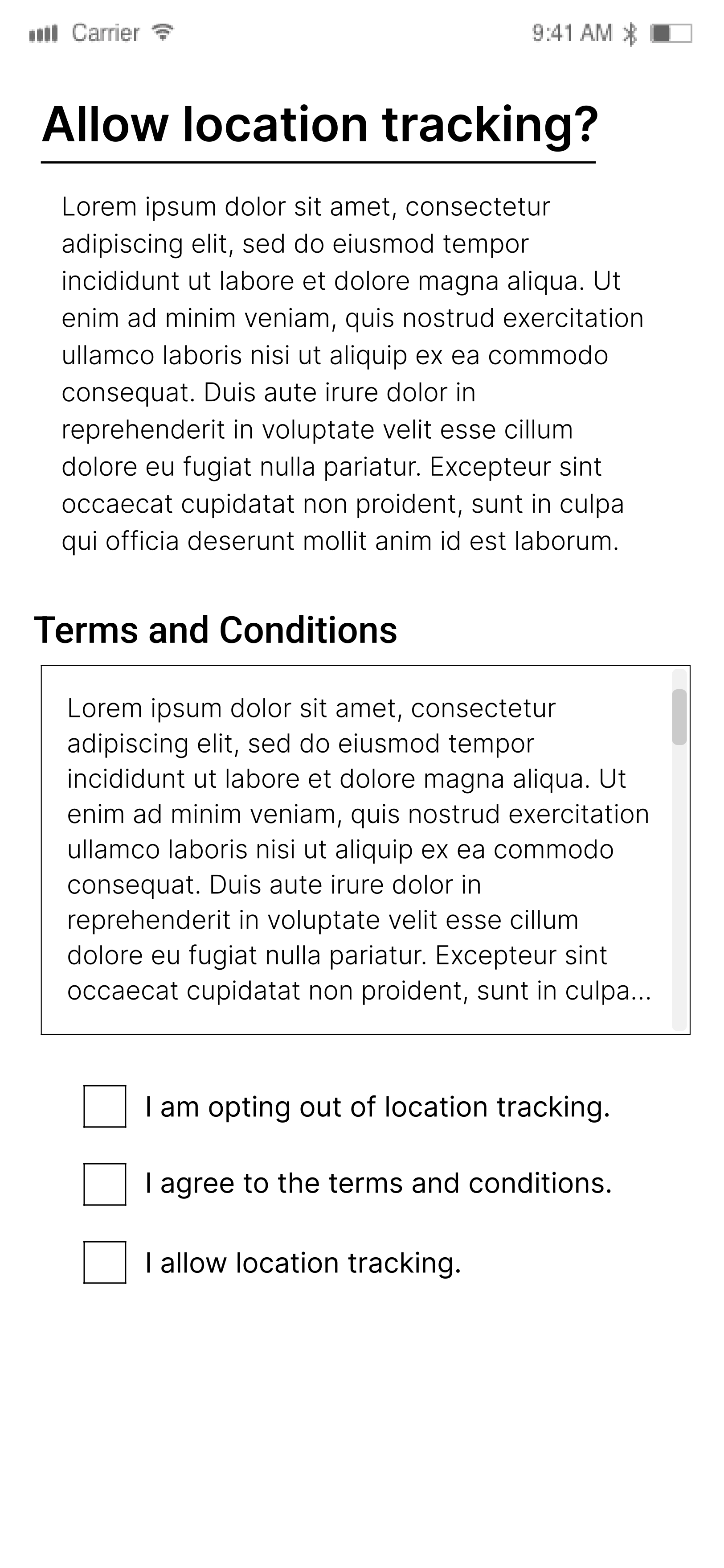 Wireframe page 4