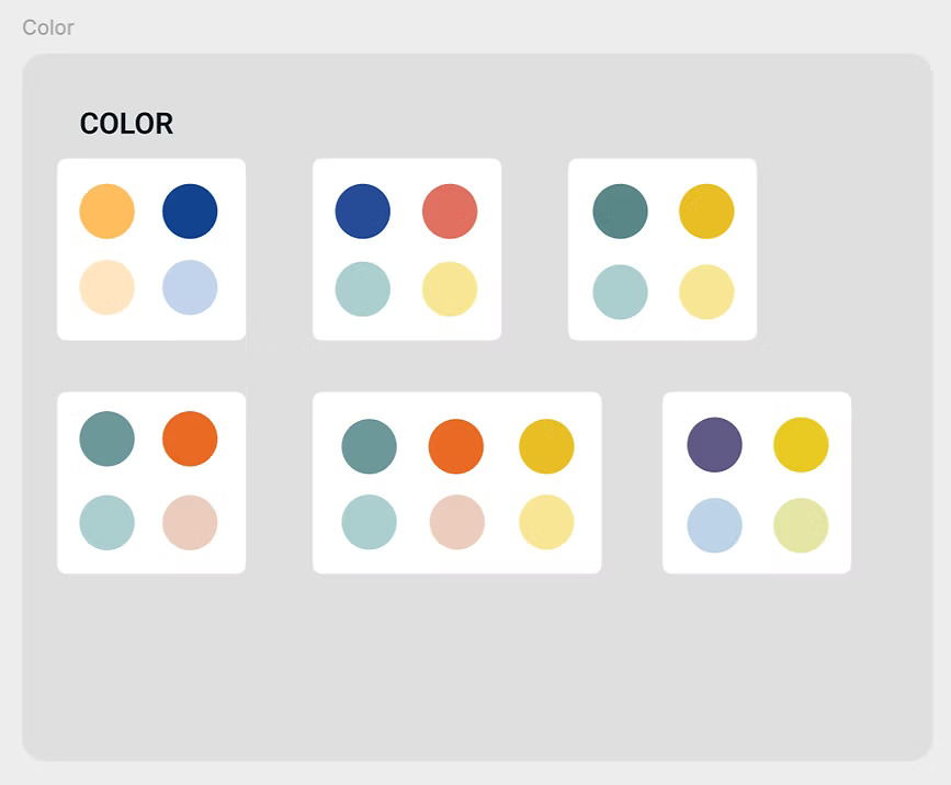 Color palette explorations